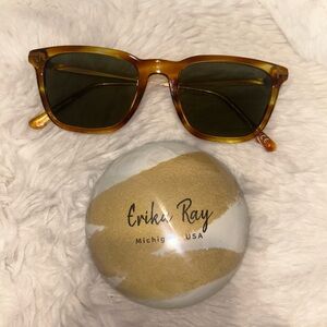 Tom Ford‎ Square Sunglasses with Brown Frame